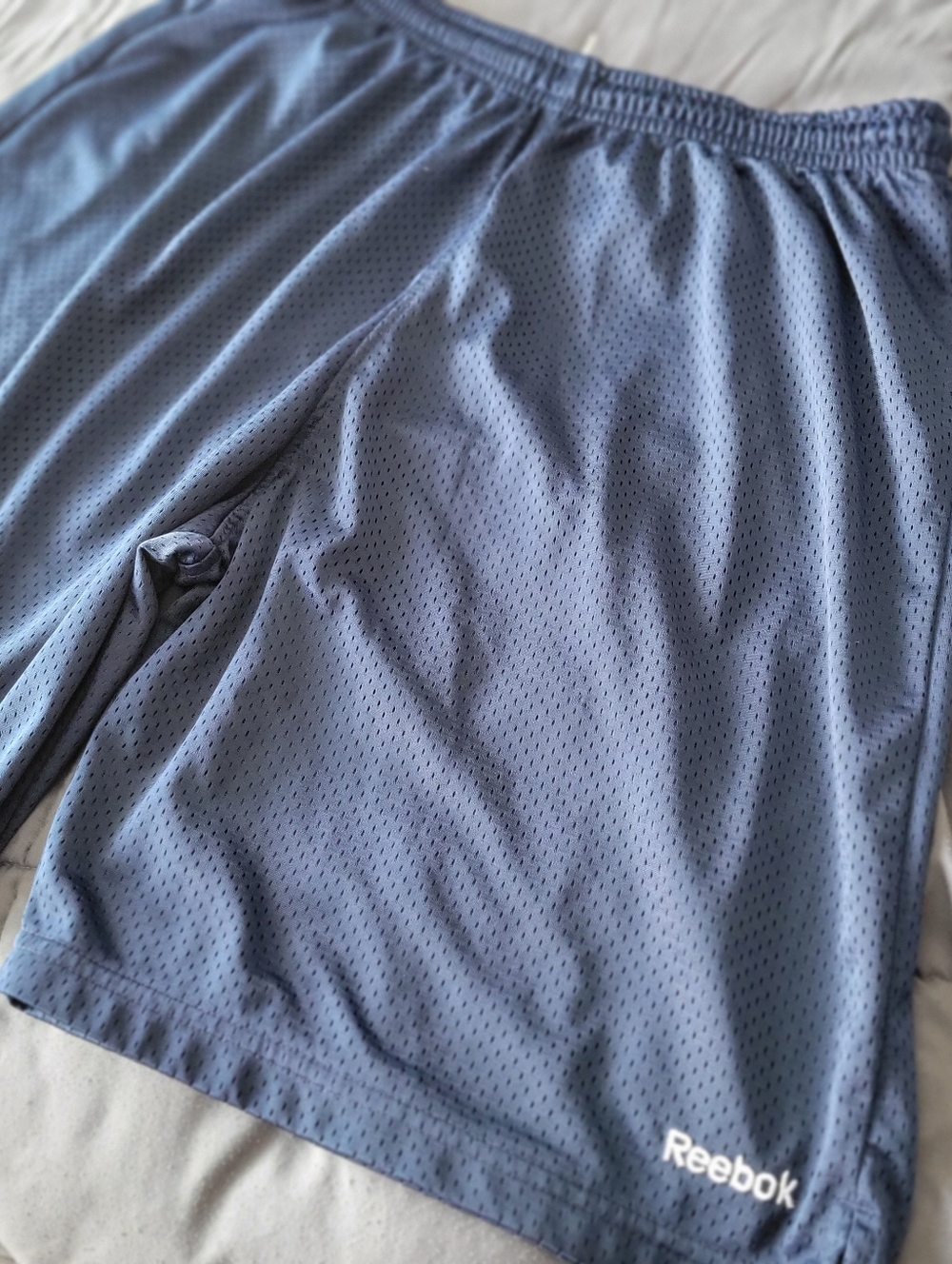 Reebok Men’s Light Blue Mesh Athletic Shorts